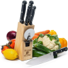 Moss & Stone 7-Pc High-Carbon Stainless Steel Serrated Knife Set with Wood Block - Moss & Stone