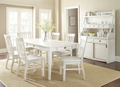 Cayla - 7 Piece Dining Set - White - as Pic