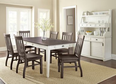 Cayla - 7 Piece Dining Set - Dark Brown - as Pic