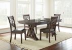 Adrian - 5 Piece Dining Set - Dark Brown - as Pic