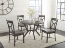 Alamo - 5 Piece Dining Set - Dark Brown - as Pic