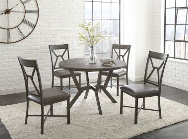 Alamo - 5 Piece Dining Set - Dark Brown - as Pic