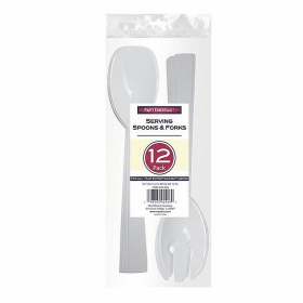 Party Essentials 9.5" Serving Fork & Spoon Sets