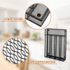 Black Kitchen Drawer Organizer, Walchoice Metal Mesh Silverware Organizer, Cutlery Holder Tray for Kitchen Drawers, 5 Compartment