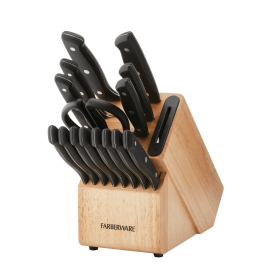 Farberware Edgekeeper 16-piece Triple Rivet Block Set with Built in Knife Sharpener, Natural - Visit the Farberware Store