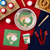 144 Piece Baseball Birthday Party Supplies with Baseball Plates, Napkins, Cups, and Cutlery for Boys and Girls, Decorations (Serves 24) - Juvale