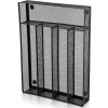 Kitchen Drawer Organizer, Black Mesh Wire Utensil Tray, Narrow Metal Cutlery Holder/Divider with Foam Feet, 5 Compartment & Small Size - 12.5