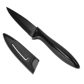 Chef Craft Premium Paring Knife with Sheath, 3 inch Blade 8 inches in Length, Black - Chef Craft