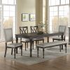 Linnett - 6 Piece Dining Set - Dark Gray - as Pic