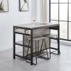 Carson - 3 Piece Dining Set - Pearl Silver - as Pic