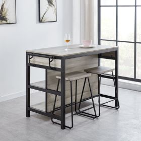 Carson - 3 Piece Dining Set - Pearl Silver - as Pic