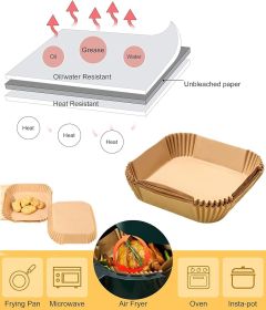 Air Fryer Liner, Baking Disposable Air Fryer Parchment Paper, Multipurpose Oil-absorbing Paper Tray - Small