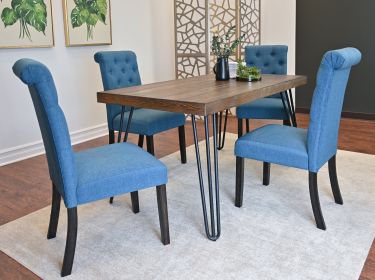 Ashford 5-Piece Dining Set, Hairpin Dining Table with 4 Chairs, 4 Color Options - as Pic