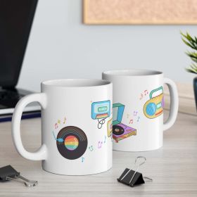 Retro Music Collection Coffee Tea Mug - One Size