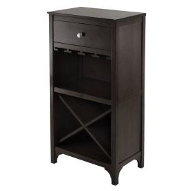 Ancona Modular Wine Cabinet with One Drawer; Glass Rack; X Shelf - 92745