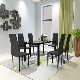 7-piece dining table set, dining table and chair - as Pic