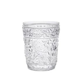 Paisley Acrylic Glasses Drinking Set of 4 DOF (13oz), Plastic Drinking Glasses, BPA Free Cocktail Glasses, Drinkware Set, Drinking Water Glasses - as