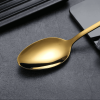 Gold Silverware Stainless Steel Titanium Gold Plating Flatware Set, Spoons Forks Cutlery Set Contains 6 Pieces Serving Set - 46 Pieces