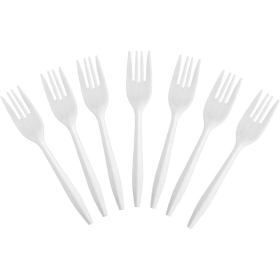 Comfy Package Heavy Duty Plastic Forks Bulk Disposable Cutlery Set, 400-Pack - Comfy Package