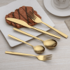 20 Pieces Gold Plated Stainless Steel Flatware Set, Sliverware Cutlery Set Service for 4, Mirror Polished - ReaNea