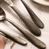 Flatware Set Black  Modern Stainless Steel Knife Fork Spoon Dinner Set. - 20 Piece