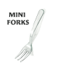 Loreso Mini Plastic Clear Dessert Forks For Fruit Dessert and Frozen Cakes - Disposable, BPA Free, Reusable 3.8 Inches - Loreso