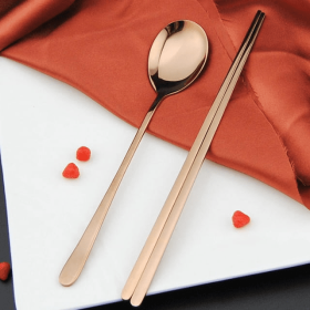 Kritne 304 Stainless Steel Spoon Chopsticks Set Korean Style Cutlery Christmas Gift, Chopsticks, Korean Cutlery - Fyydes