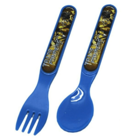 4pcs Transformers Flatware : Revenge of the Fallen Blue Kids Spoon and Fork Set - Transformers
