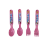 4pcs Disney Cinderella Flatware Set - Pink Color Kids Froks And Sppon Set - Disney