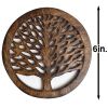 WILLART Wooden Tea Pot Trivet | Teapot Coaster; Table Decor; Accessory (Set of 2 Coasters) - 2-PC
