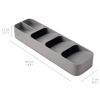 Compact Cutlery Organizer; Spoons Forks Kitchen Drawer Tray - Gray - 1pc