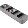 Compact Cutlery Organizer; Spoons Forks Kitchen Drawer Tray - Gray - 1pc