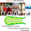 4 In 1 Can Opener, Multifunctional Jar Opener, Bottle Opener, Non Slip Jar Bottle Opener Random Color - Random