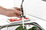 Single Handle High Arc Brushed Nickel Pull Out Kitchen Faucet,Single Level Stainless Steel Kitchen Sink Faucets with Pull Down Sprayer - as Pic