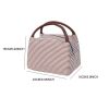 1pc Aluminum Foil Lunch Bag; Thick Insulation Bag; Large Capacity Student Lunch Bag; Portable Cold Storage Lunch Box Bag - Brown