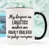 Logistics Gift, Logistics Mug, Logistics Degree, - All White 11 oz