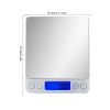 Stainless Steel High Precision Electronic Scale For Baking; Coffee; Tea; Cooking - Weight Limit 2000g