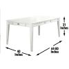 Cayla - 7 Piece Dining Set - White & Dark Brown - as Pic