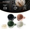 Thyme & Table Stackable Ceramic Coffee Mug, 11 fl oz, 4 Pack - Thyme & Table