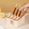 1pc Ice Cream Mold Household Food Grade Ice Cream Popsicle Mold Homemade Ice Cube Ice Tray Ice Cream Box - 8 Grid Ice Cream Mold