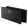 Torino 2-Pc Set Folding Fabric Baskets Black - 22222