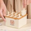 1pc Ice Cream Mold Household Food Grade Ice Cream Popsicle Mold Homemade Ice Cube Ice Tray Ice Cream Box - 8 Grid Ice Cream Mold
