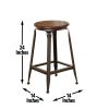 Adele - 5 Piece Dining Set With Counter Height Table - Dark Brown - as Pic
