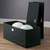 Torino 2-Pc Set Folding Fabric Baskets Black - 22222