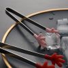 1pc Silicone Small Clip; Kitchen Tongs; Square Sugar Ice Cube Silicone Meal Clip; 0.98"x5.71" - Pink