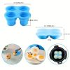 Silicone Storage Folding Ice Sphere Mold Food Supplement Box With Lid Folding Fruit Snacks Storage Round Ice Sphere Tray 1pc