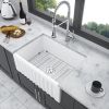 Farmhouse/Apron Front White Ceramic Kitchen Sink - as Pic