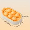 Ice Cube Mold Silicone With Lid Creative 6 Grids Round Ice Tray Ice Ball Ice Maker Homemade Ice Cube Box Refrigerator Ice Box - Coffee