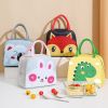 1pc Cartoon Rabbit Animal Cute Bento Bag; School Insulation Lunch Box; Lunch Bag - Black Fox