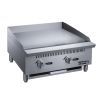 24" Griddler (24" Depth)  2-Burner Commercial  Griddle in Stainless Steel  with 4  legs - silver - stainless steel